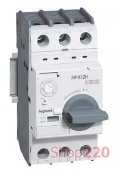Автоматический выключатель для защиты двигателей 0,25 - 0,4 А, MPX3 32Н 417322 Legrand - фото 38658