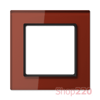 Рамка 1 пост, бордовое стекло, Jung A Creation AC581GLRT - фото 39524