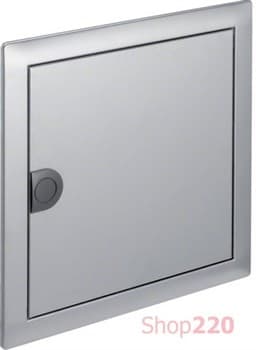 Дверь с рамкой для 1-рядного щита VOLTA, нержавеющая сталь , VZ261N Hager - фото 40345