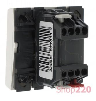 Выключатель 1-клавишный, 2 модуля, белый, 77010 Legrand Mosaic - фото 42139