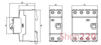 УЗО 25А, 30мА, 2 полюса, тип АС, ABB FH202AC-25/0,03 - фото 42596