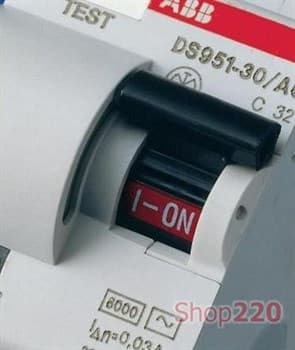 Дифавтомат 10А, 30мА, уставка C, ABB DS951AC-C10/0,03A - фото 43018