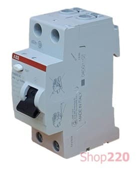 УЗО 25А, 30мА, 2 полюса, тип АС, ABB FH202AC-25/0,03 - фото 43103