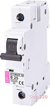Автоматический выключатель 25А, 1 полюс, тип B, Eti 2121718 - фото 46696