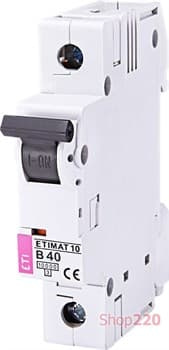 Автоматический выключатель 40А, 1 полюс, тип B, Eti 2121720 - фото 46698