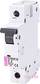 Автоматический выключатель 2А, 1 полюс, тип C, Eti 2131708 - фото 46733