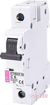 Автоматический выключатель 6А, 1 полюс, тип C, Eti 2131712 - фото 46735