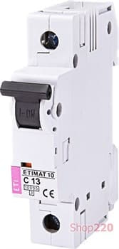 Автоматический выключатель 13А, 1 полюс, тип C, Eti 2131715 - фото 46737