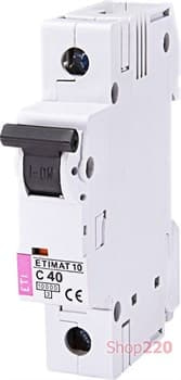 Автоматический выключатель 40А, 1 полюс, тип C, Eti 2131720 - фото 46742