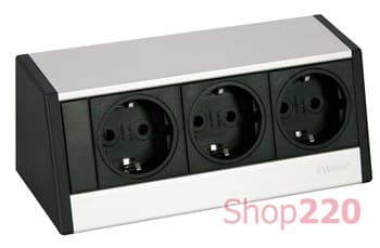 Угловой блок розеток R-Dock 3x220В EVOline - фото 47374