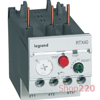 Реле тепловое RTX3 40, 0.16-0.25A стандартного типа, 416641 Legrand - фото 47949