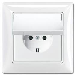 Розетка влагозащищенная IP44 в сборе с рамкой, белый, ABB 20 EUCKD-94-507 Basic 55 - фото 48529