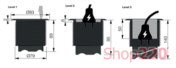 Врезная розетка в стол с 2xUSB и кабельным выводом, белый, Powerdot Kondator - фото 50490