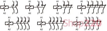 Схемы контакторов