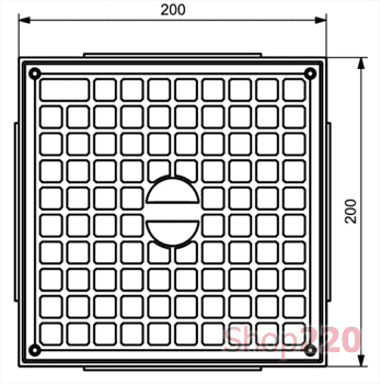 Крышка кабельного колодца 200x200 мм, серый, ADAL PANO MD9142 - фото 52976