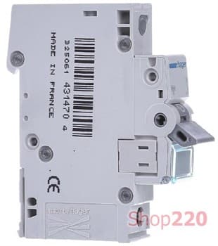 Автомат 6 А, 1 фазный, В, клеммы QuickConnect, MBS106 Hager - фото 55973
