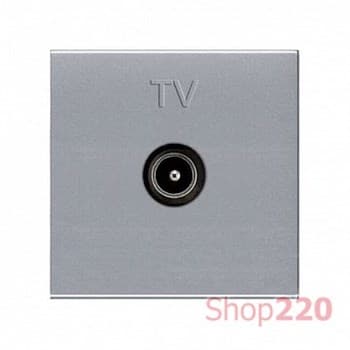 Розетка ТВ, серебристый, Zenit ABB N2250.7 PL - фото 61249