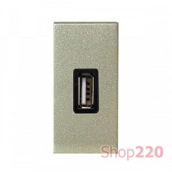 Розетка USB для зарядки, 1мод., шампань, Zenit ABB N2185 CV - фото 61270