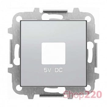 Накладка USB розетки, серебряный, Sky ABB 8585 PL - фото 61407