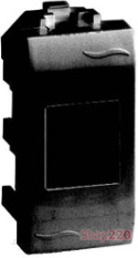 Розетка компьютерная RJ45 экранированная, 1мод., черный, Brava ДКС 77457N - фото 69214