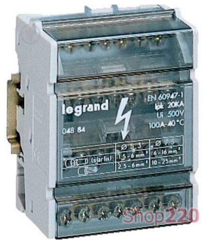  кросс-модуль 100А на din-рейку 004884 Legrand - цена в е .