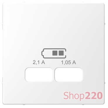 Накладка USB розетки, белый лотос, Merten MTN4367-6035 - фото 72854