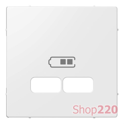 Накладка USB розетки, полярно-белый, Merten MTN4367-0319 - фото 73022