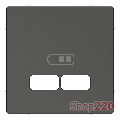 Накладка USB розетки, антрацит, Merten MTN4367-0414 - фото 73024