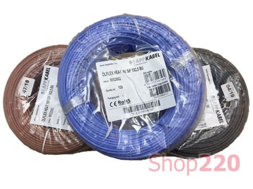 Термостойкий провод 1x0,75 мм кв, синий (ГОСТ), OLFLEX HEAT 180 SiF Lapp Kabel 49002 - фото 73604