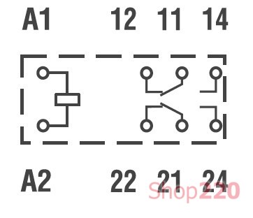 Реле 8А, катушка 24 В постоянного тока, 405290240000 Finder - фото 73977