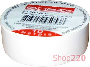 Изолента самозатухающая, 10м, белая, e.tape.pro.10.white Enext p0450004 - фото 74124