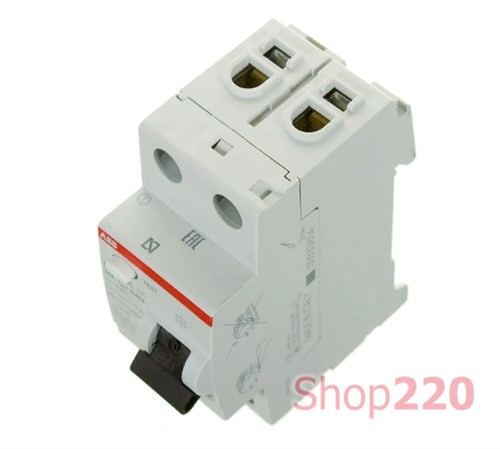 УЗО 25А, 30мА, 2 полюса, тип АС, ABB FH202AC-25/0,03 - фото 74675