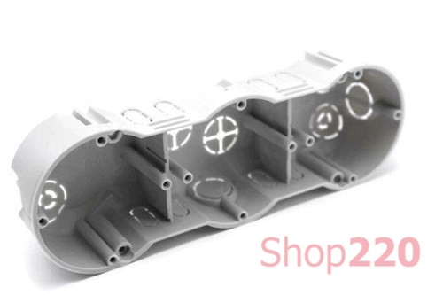 Подрозетник строенный в сплошные стены, KP 64/3 Kopos - фото 74772