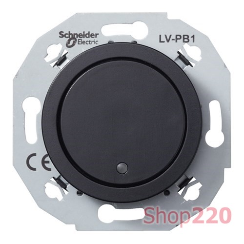 Низковольтный кнопочный выключатель, 1 полюс, черный, Renova WDE011270 Schneider - фото 80130