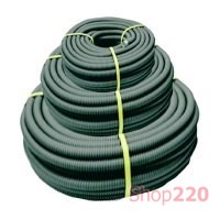 Металлорукав в ПВХ оболочке 15 мм с протяжкой, Р3-Ц-П-15, черный (25 м), СКаТ - фото 80358