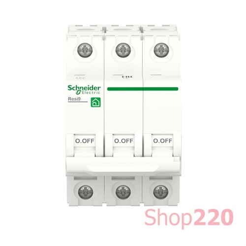 Автоматический выключатель 16А, 3 полюса, уставка В, Resi9 R9F02316 Schneider Electric - фото 81433