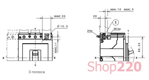 Автоматический выключатель 500А, FormulA A3N 630 TMF 500-5000 3p F F, ABB 1SDA066564R1 - фото 87880