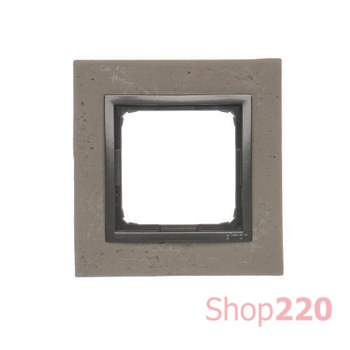 Рамка одинарная, бетон графит, SIMON54 NATURE - фото 88581