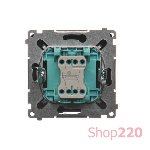 Выключатель перекрестный с подсветкой, графит, Basic Simon - фото 88843