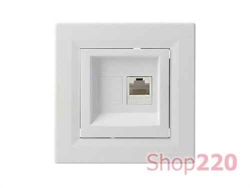 Розетка компьютерная RJ45 кат.6, белый, EPH4700121 Schneider Asfora - фото 90668