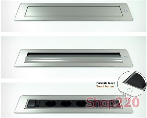 Вращающийся блок розеток 3х220В + USB тип А + С, белое стекло, Versaturn ASA 060.24F.00032 - фото 91469