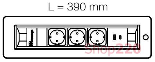 Вращающийся блок розеток 3х220В + USB тип А + С, белое стекло, Versaturn ASA 060.24F.00032 - фото 91472