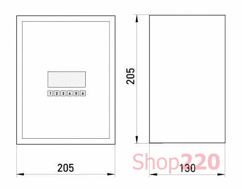 Щит металлический навесной на 6 модулей, e.mbox.stand.n.06.z ENEXT s0100019 (эконом) - фото 92049