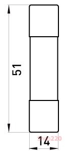 Предохранитель 25А, 14х51, e.fuse.1451.25 Enext i0610020 - фото 92463