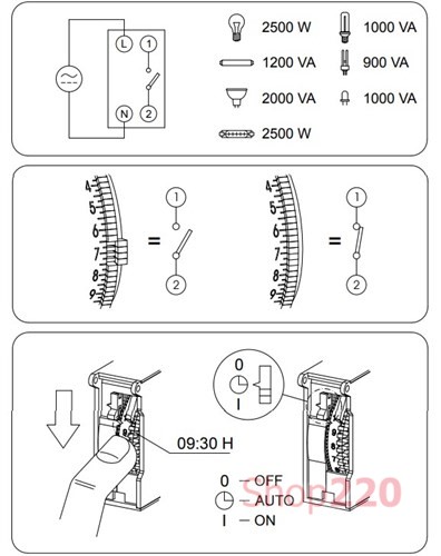 Таймер суточный механический, APC-D1 ETI 2472001 - фото 92715