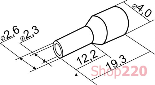 Наконечник трубчатый 2.5 мм кв удлиненный, зеленый, НТ 2,5-12 Аско A0060010096 - фото 95754