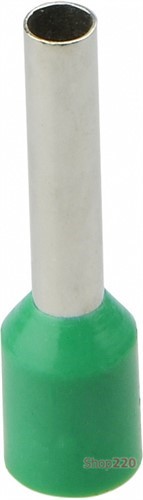 Наконечник трубчатый 2.5 мм кв удлиненный, зеленый, НТ 2,5-12 Аско A0060010096 - фото 95756