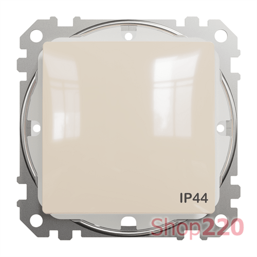 Выключатель влагозащищенный IP44, бежевый, Sedna Design - фото 96050