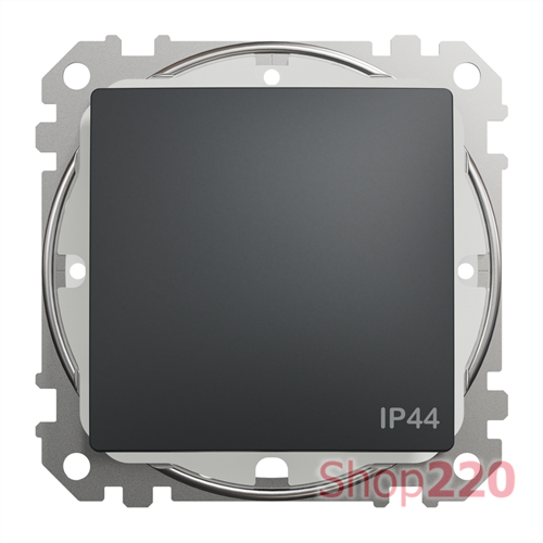 Выключатель влагозащищенный IP44, черный, Sedna Design - фото 96317