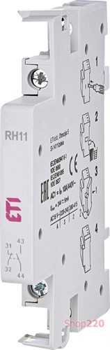 Дополнительные контакты для модульных контакторов R, 1но+1нз, RH 11, ETI - фото 97466